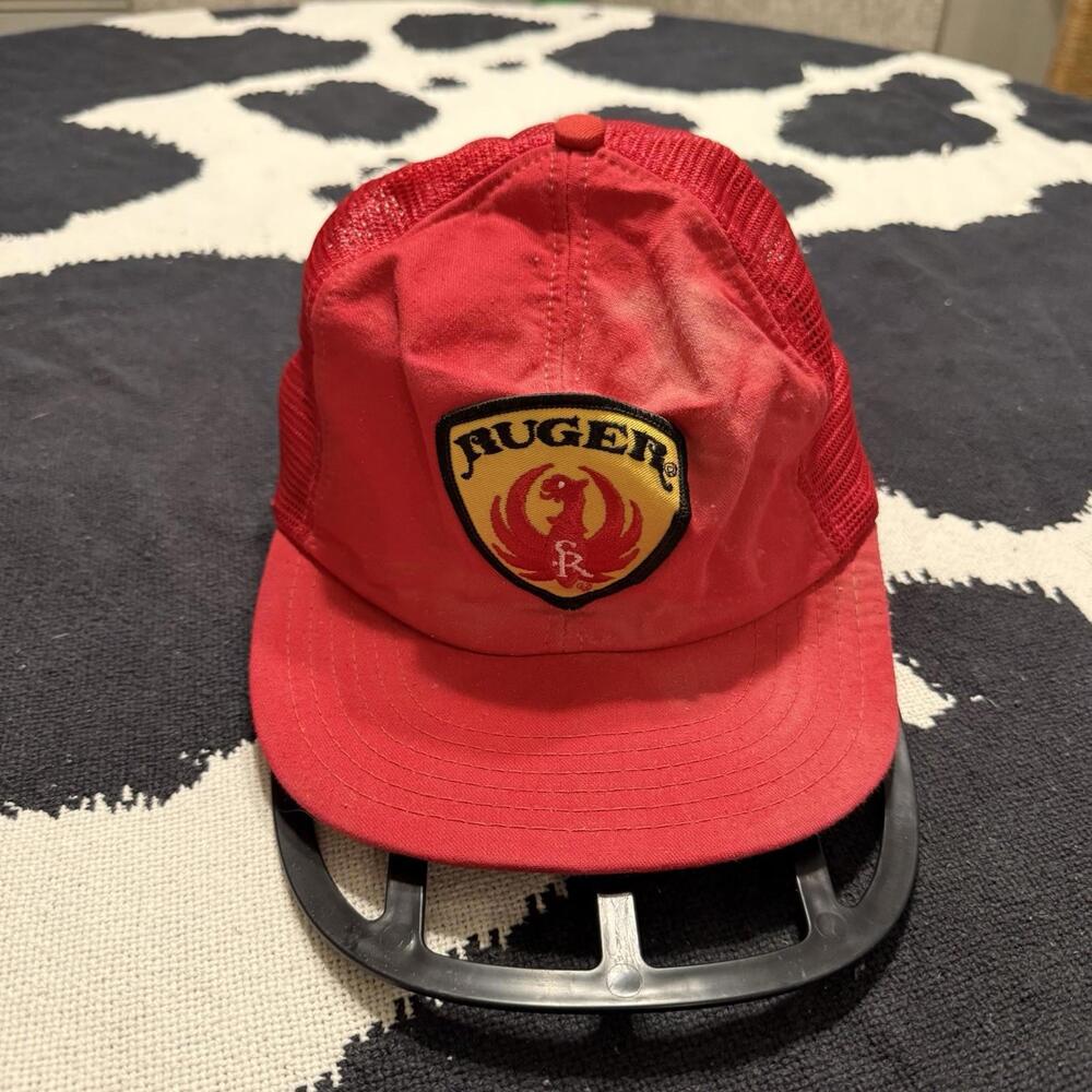 Vintage 70s/80s RARE Ruger Guns Trucker Cap Hat Firearms USA OSFA